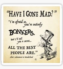 Alice in Wonderland Quote Sticker