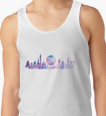 Camiseta de tirantes Orlando Future Theme Park inspirado Skyline silueta
