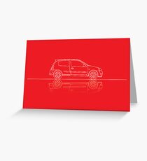 Renault Clio Trophy Illustration Greeting Card