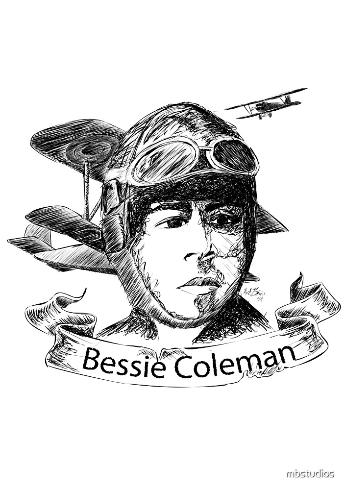 "Bessie Coleman" by mbstudios | Redbubble