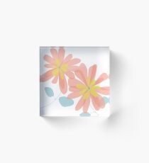 Two Fab Flowers Acrylic Block