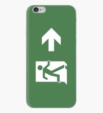 Running Man Emergency Exit Sign, Right Hand Arrow iPhone Case