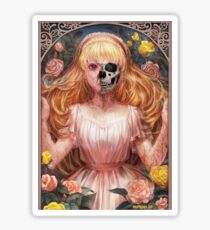 Little Zombie Girl in Garden Sticker