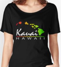 Kauai Hawaiian Islands (vintage distressed design) Women's Relaxed Fit T-Shirt