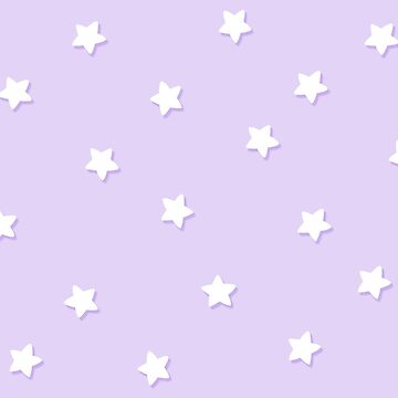 Dekokissen Nahtlose Muster Kawaii Sterne festgelegt, Gesicht mit Augen,  Jungen und Mädchen rosa grün blau lila gelb Pastellfarben auf weißem  Hintergrund. Vektor 