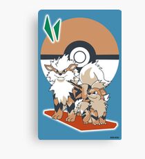 Lienzo Pokemon Growlithe y Arcanine