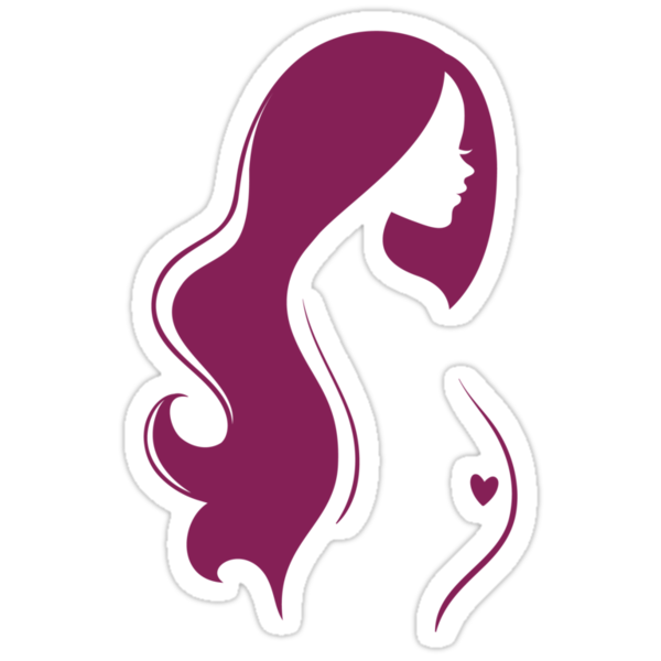 "Pregnant woman's silhouette" Stickers by SonneOn | Redbubble