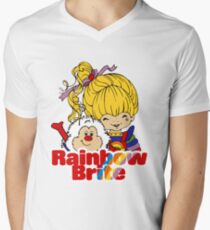 Rainbow Brite - Group - Rainbow & Twink - Large - Color Men's V-Neck T-Shirt