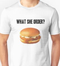 What She Order? Slim Fit T-Shirt