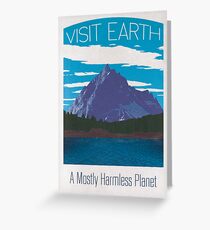 Earth Travel Poster Greeting Card