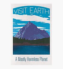 Earth Travel Poster Photographic Print