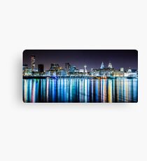 Liverpool Skyline At Night Canvas Print