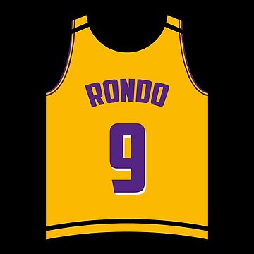 Rajon Rondo - Lakers Jersey Sticker for Sale by GammaGraphics