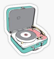 Retro Record Player Sticker