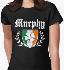 Murphy Family Shamrock Crest (vintage distressed) Women's Fitted T-Shirt
