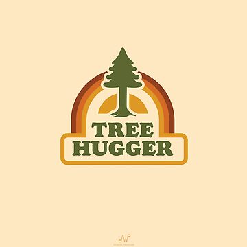 Artwork thumbnail, Retro Tree Hugger by amandaweedmark