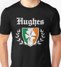 Hughes Family Shamrock Crest (vintage distressed) Unisex T-Shirt