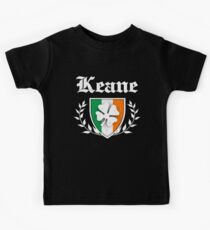 Keane Family Shamrock Crest (vintage distressed) Kids Tee