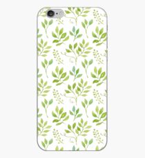Watercolor leaves pattern iPhone-Hülle & Cover