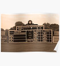 Vintage Baseball Scoreboard Poster