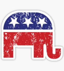 Republican Original Elephant Distressed Sticker