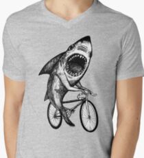 Shark Ride Bicycle Men's V-Neck T-Shirt