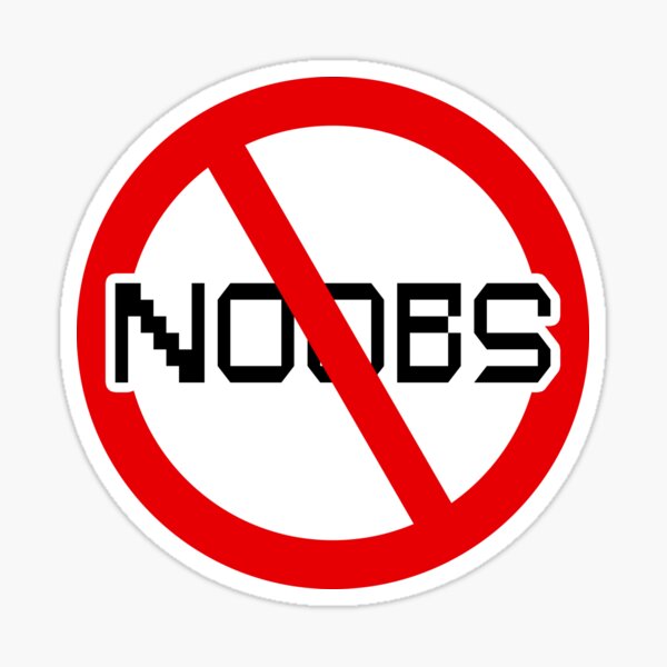 Noobs Stickers Redbubble - roblox adventures defend the noobs from killer zombies roblox