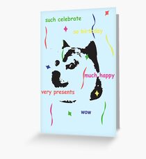 much doge birthday Greeting Card