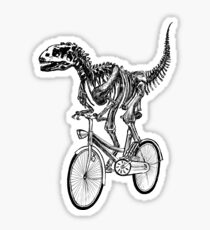 Skeleton Fossil Love Bike Sticker