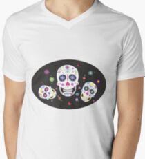 Mexican Skulls Men's V-Neck T-Shirt