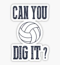 Can You Dig It Volleyball Sticker