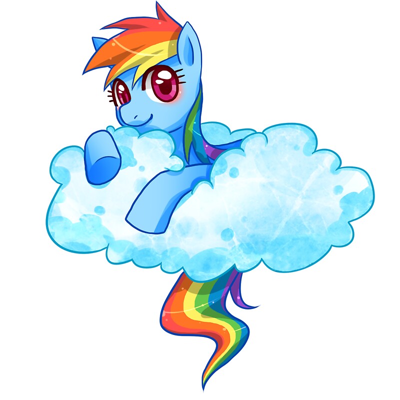 rainbow dash cloud pillow