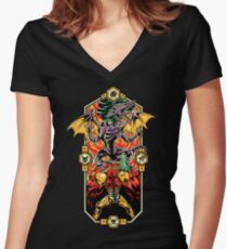 Epic Super Metroid Women's Fitted V-Neck T-Shirt