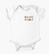Kanto Pokemon Badges (With Shadow) One Piece - Short Sleeve