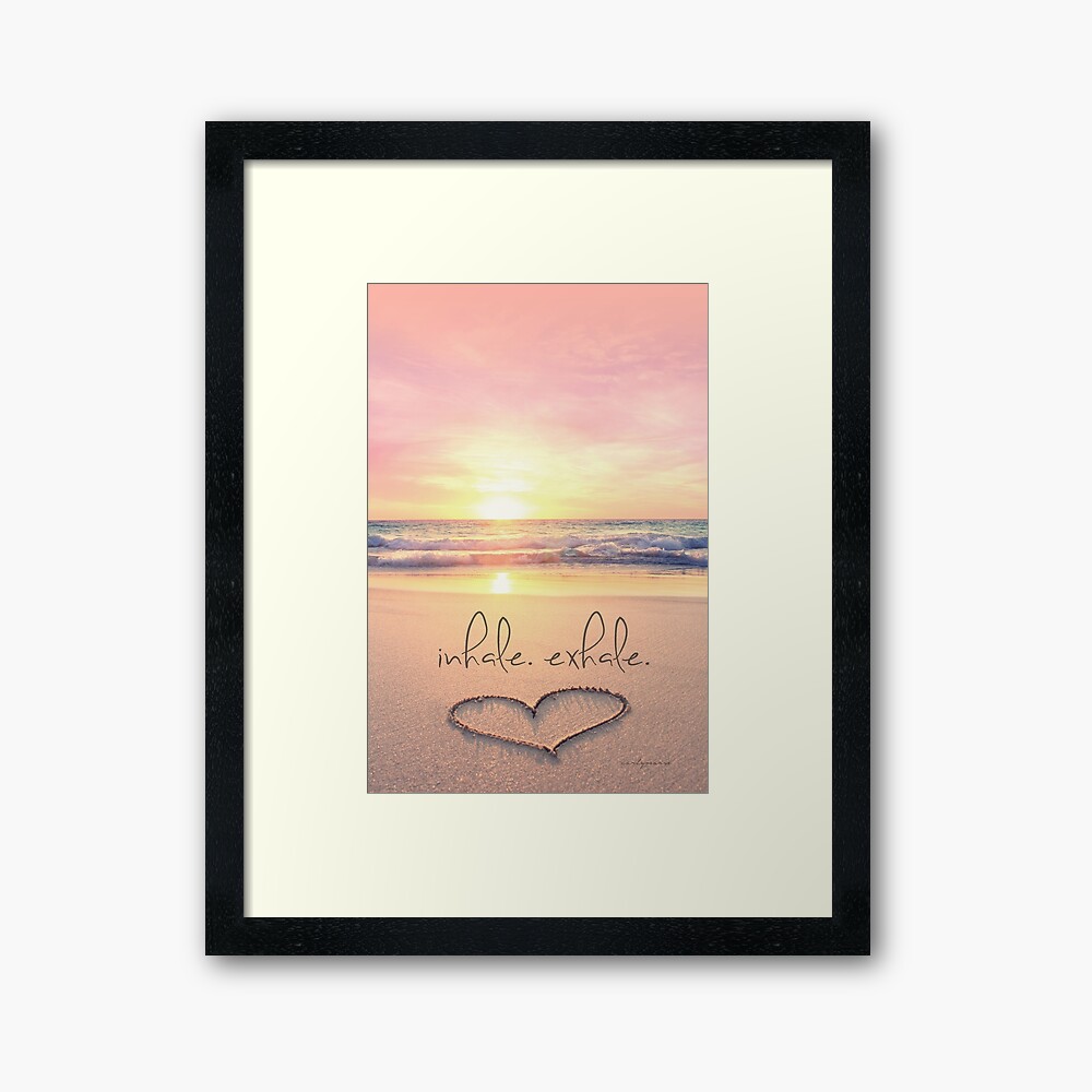inhale. exhale. Framed Art Print
