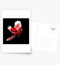 Painted Cardinal Design Postcards