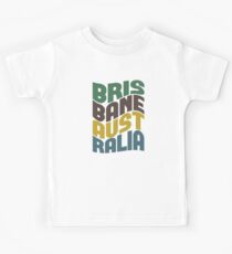 Brisbane Australia Retro Wave Kids Tee