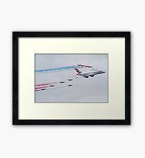 Red Arrows and British Airways A380 Framed Print