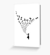 Music Girl Greeting Card