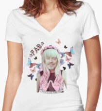 steve buscemi is a pastel goth girl Women's Fitted V-Neck T-Shirt