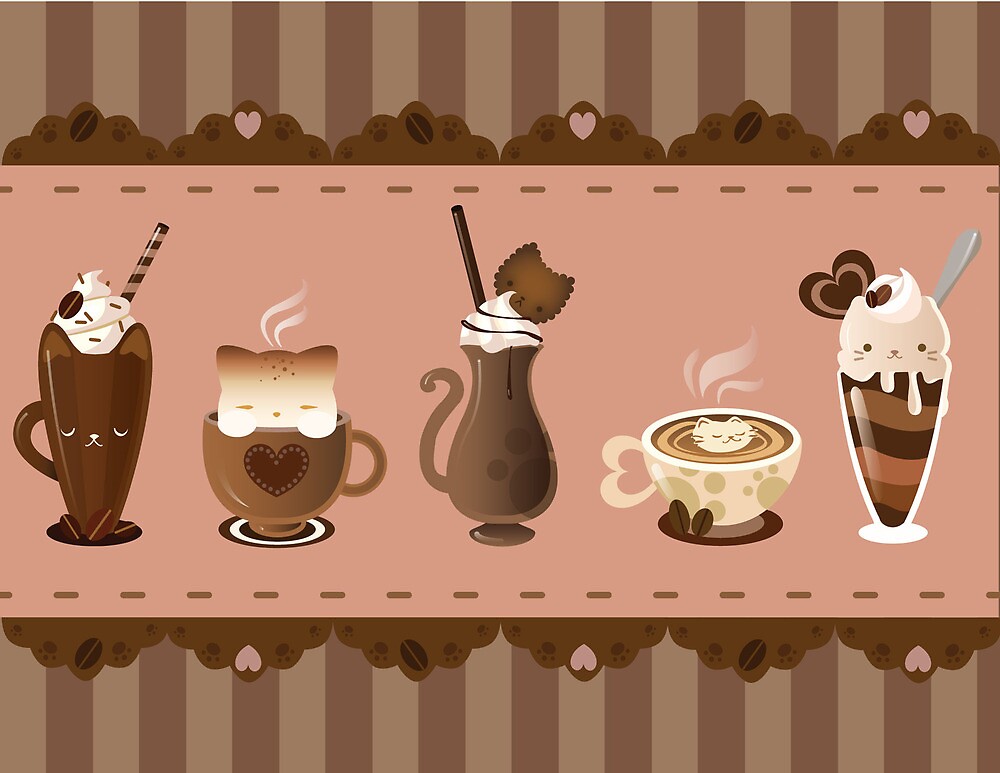 Cute Cat Cafe By Julia Blattman Redbubble Cute Cat Cafe By Julia Blattman Redbubble