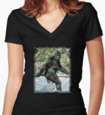 Patty (front) Women's Fitted V-Neck T-Shirt