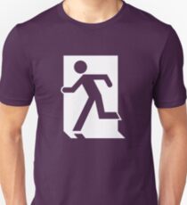 Emergency Exit Sign, with the Running Man Unisex T-Shirt