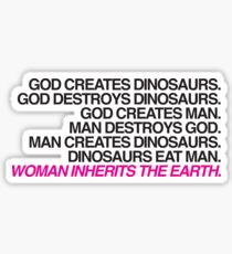 Pegatina Jurassic Park — Woman Inherits the Earth