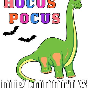 Artwork thumbnail, Hocus Pocus Diplodocus Prehistoric Dinosaur Spooky Bat. by maxxexchange