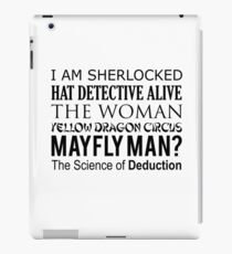 Sherlock- A Study in Typography iPad Case/Skin