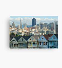 Alamo Square houses Canvas Print