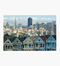 Alamo Square houses Photographic Print
