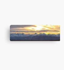 Colorado Front Range Panorama Gold Canvas Print