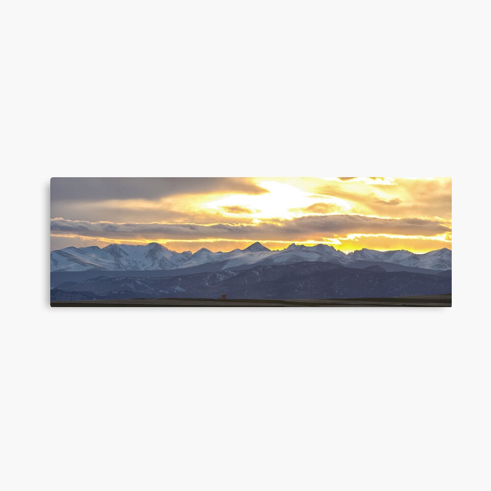 Colorado Front Range Panorama Gold Canvas Print